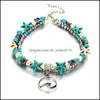 Anklets Boho Style Ankelarmband Böhmen Sea Turtle Starfish Charms Beach Anklet Shell For Women Handmade Leg Jewelry 651 K2 Drop de Dhycg