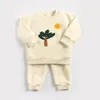 Clothing Sets Baby Boy Clothes Kids Fleece Top Winter Thick Warm Grow Up Girls Toddler Sweatshirt Jogger Pants 2pcsSet Outifs 220915