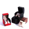 Watch Boxes Vintage PU Leather Storage Box Packaging Waistwatch Luxury Bracelet Necklace Accessory Display Flip Cases