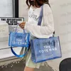 The Tote Bag Women PVC Handbag Designer Practical Large Capacity Transparent Zipper Shoping Shoulder Handbags Luxury Crossbody Purse