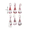 Decorazioni natalizie Decorazione dell'albero Mini Cute Faceless Doll Ornament Ciondolo Set di sei per la casa Party Cristmas Decor 220914