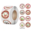 Подарочная упаковка 500pcs/Roll Self -Adhesive Paper Mite Citpe Overvelope Tags круглый для оберточной коробки метки рождественский рисунок