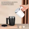 Mugs USB Automatic Self Stirring Magnetic Mug 304 Steel Smart Coffee Milk Mixer Stir Cup Thermal Blender Gift Water Bottle