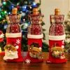 Świąteczna butelka do wina worka Santa Snowman Deer Champagne Bottle Bottle Botts Dekoracja