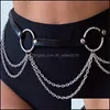 Belly Chains Leather Body Harness Chain Belt Sexy Women Straps Girls Rave Waist Jewelry Fashion Accessory 1663 Q2 Drop Delivery 2021 D Dhhih