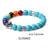 Natuurlijke chakra stenen kralen strengen fatima kwaadaardige bedelarmbanden mode zwart lava tijger eye turquoise amethist agaat kwarts armbanden kralen sieraden voor vrouwen