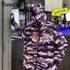 Men's Hoodies Sweatshirts Zongke Kawaii Zip Up Harajuku Clothing Korean Fashion Camouflage 5XL Spring Arrivals 220915