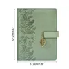 Anteckningar A5 Loose-Leaf Scrapbook Journal Notepad lämnar Pendant Personal Diary Refillable Travel Journal w/ Magnetic CLASP 220914