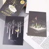 Gift Wrap 30pcs Vintage Luminous Postcard Glow In The Dark Moon Light Greeting Post Card Novelty Xmas Cards P82A