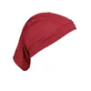 10Pcs Fashion Monochrome Malaysia Tube Cap High Stretch Mercerized Cotton Women's Arabian Perimeter Neck Hat