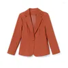 Abiti da donna Blazer da ufficio elegante da donna Primavera Autunno Giacca corta Solido bottone singolo Slim Per abbigliamento donna Capispalla donna 3XL