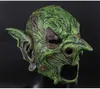 Masques de fête Masque de sorcière en mousse Green Goblin Cosplay Costume Elf vert Masque de sorcière effrayant Halloween Carnaval Festival Masque de fête Accessoires de fête 220915