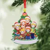Kerstdecoratie hangers gepersonaliseerde doe -het -zelf -handgeschreven naam overleefde familiehars hangende zegen ornament huizendecoratie