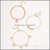 Anklets Bohemian New Butterfly Anklets Letter Angel Acrylic Alloy Anklet For Women Fashion Foot Chain Bracelet Jewelry /Set 174 W2 Dr Dhulr