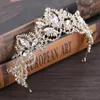 Copricapo Fiore Accessori per capelli da sposa di lusso Matrimonio Donna Corona Clip Barocco Squisito Tiara Fascia per capelli Testa di strass Gioielli