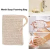 3 style Exfoliating Mesh Bags Pouch For Shower Body Massage Scrubber Natural Organic Ramie Sisal Saver Loofah Moisturizing Bath Spa Foaming With Drawstring 915