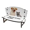 Banc commémoratif en MDF par sublimation pour la décoration de bureau banc d'amour en panneau dur blanc brillant personnalisé 915