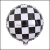 Dekoracja imprezy 18 -calowa czarno -biała krata w paski aluminium balon dekoracja ślubna bar urodzinowy ktv layout folia balony dhhxk