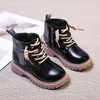 Boots Winter Children Shoes PU Leather Waterproof Martin Kids Snow Brand Girls Boys Rubber Fashion Sneakers L220915