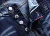 Men's Jeans designer 2022 four seasons hole patch laser burned D2 elastic slim fit small straight tube trendy street style NKX6