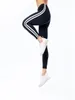 Leggings femininas ysdnnchi gym gym gym fitness legginsyoga women women preto branco listrado leggings tlandezas elásticas comprimento do tornozelo