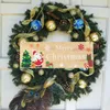 Juldekorationer Merry Hanging Sign Tree Ornament Santa Claus Wood Plack Plack Plack för Home Door Year Xmas Wreath Decor 220914