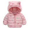 Manteau down bébé filles vestes à capuche pour enfants dessin animé dinosuar manteaux d'automne garçons top top bambin zipper sorwear jyf 220915