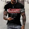 Camisetas para hombre, camisetas con estampado 3D, MARTINI RACING, camisetas de manga corta con cuello redondo para hombre, ropa de calle de verano, camisetas transpirables de gran tamaño