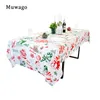 Christmas Decorations Muwago Santa Claus Pattern Rectangular Tablecloth Waterproof Oilproof Antiwrinkling Decoration For Dining Room 220914