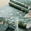 Carta da parati 10M Peach Tree Peel And Stick Wallpaper Green Modern Flower Bird Impermeabile autoadesiva rimovibile