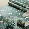 Bakgrundsbilder American Rustic Vine Flower Wall Papers Home Decor Folid Color Green Wallpaper Roll för vardagsrum sovrum dekoration väggmålning väggmålning