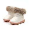 Boots Kids Snow for Girls Winter Winter Kids Plush Rabbit Fur Fur Soft Bottom Bottled Soyts Sohes 220915