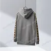 xinxinbuy Men designer Hoodies Paris France Reflective Tape sleeve Belt cotton women Black gray apricot M-2XL 268Z