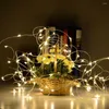 Strings 1pc 1,5m Solar Cork Bottle Bottle Stopper Luzes de corda de fio de cobre Lâmpadas de fada Decoração de festa ao ar livre