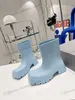 Designer Trooper Paris Rubber Boots Rain Boot Outsole Luxury Square Toes Chunky Coarse Tooth Black Beige Wear-Resistant Waterproof 5mm x9Zz#