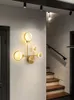 Moderna lampada da parete a led applique dorate illuminazione soggiorno camera da letto comodino ristorante nordico cucina sfondo decorazione applique da parete