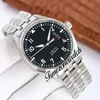 MKSF PILOTS MARK XVII IW326504 MENS WATM Miyota 9015 Automatyczne IW326506 Black Dial 41 mm Big Date Bransoletka ze stali nierdzewnej Zegarki TimeZoneWatch E212A2