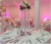 Party Decoration Holiday White 6 PCS 110CM Diameter Crystal Wedding Road Lead Acrylic Centerpiece For Event