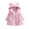 Ceket Bahar Bebek Giysileri Sahte Kürk Polar Ceket Sıcak Snowsuit 17y Hooded Parka Çocuk Dış Giyim Sonbahar Giyim 220915