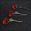 Broches Broches En Gros Nouveau Style Vintage Rétro Creative Fleur Rouge Broche Épinglettes 3 Couleurs Disponibles 2438 T2 Drop Delivery 2021 J Dh1Un