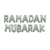 Party Decoration 16'' Happy Eid Mubarak Ramadan Letter Foil Balloons Alphabet Banners Moon Set Supplies For Muslim