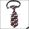 Dog Apparel Valentines Day Pet Dog Tie Love Style Supplies Small Cat Accessories Puppy Bow Neckties Items Drop Delivery 2021 Home Gard Dhrfg