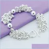 Link Chain Chain 925 Sterling Sier Grapes More Beads Charm Bracelets Jewelry For Fashion Women Wedding Engagement Gift 1223 T2 Drop Dhhlq