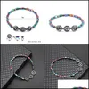 Anklets Magnetic Oval Hematite Stone Bead Anklets Bracelet Rainbow Color Women Summer Beach Health Energy Healing Model Foot Jewelry Dhhjm