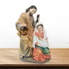 Decoración de fiestas Estatua de la Santa Familia de la Miniatura Niña Jesús para la casa de Navidad Desktop Regalo religioso