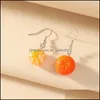 Dangle Chandelier Korean Lovely Fruit Tea Cup Earrings Creative Funny Crystal Kiwi Cute Fun Ear Jewelry Personality Gift 5629 Q2 Dro Dhpmw