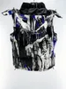 メンズデザイナーダウンジャケットパーカー冬の落書き印刷男性のノースリーブのフード付きコートパーカーオーバーコート因果マンフーディジャケット女性ジャンパー服