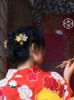 Party Supplies Handgemachte Baumwolltuch Haarschmuck Sakura Japanischer Kopfschmuck Hanfu Kimono Kopfbedeckung Haarnadel Clip F