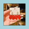 Stud Love Tassel Mti-Layer Chain Stud Earrings New Trendy Korean Heart-Shaped Rhinestone Earring Party Jewelry Gifts 1207 E3 Drop Del Dhcsl