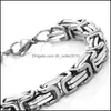 Catena di link braccialetti di braccialetto personalità casual catena vintage hip hop coppia di moda unisex regalo di compleanno di gioielli link 3384 q2 dro dhjt8